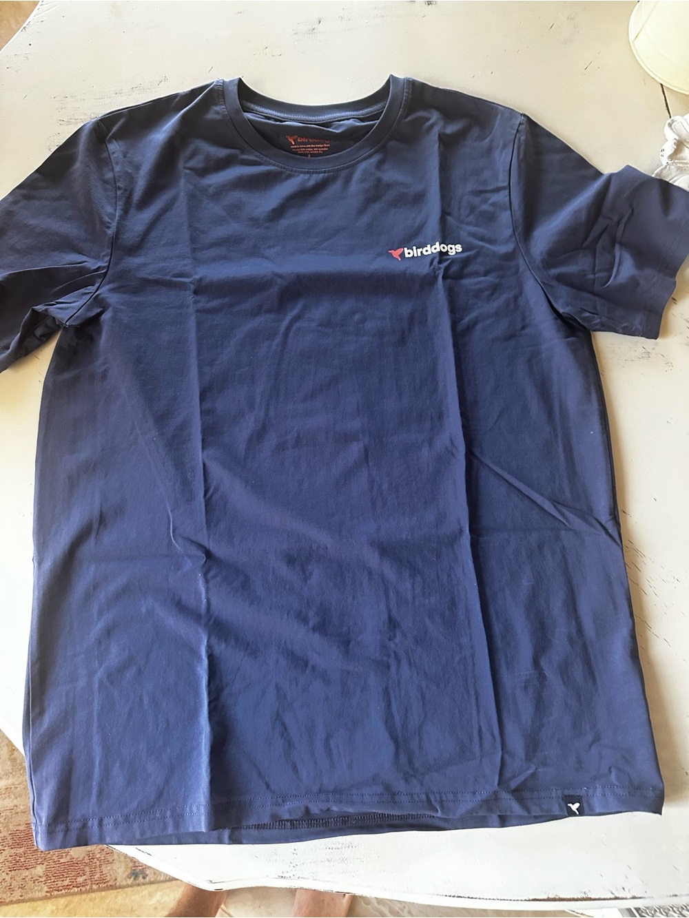 Birddogs Navy Short Sleeve Logo Tee with Red Accent